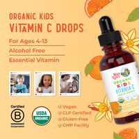 Thumbnail for MaryRuth Organics USDA Kids Vitamin C Drops | Vegan Immune Support Supplement for Ages 4-13 | Immune Support & Overall Health | Vitamin C from Organic Acerola Fruit Extract | 2oz