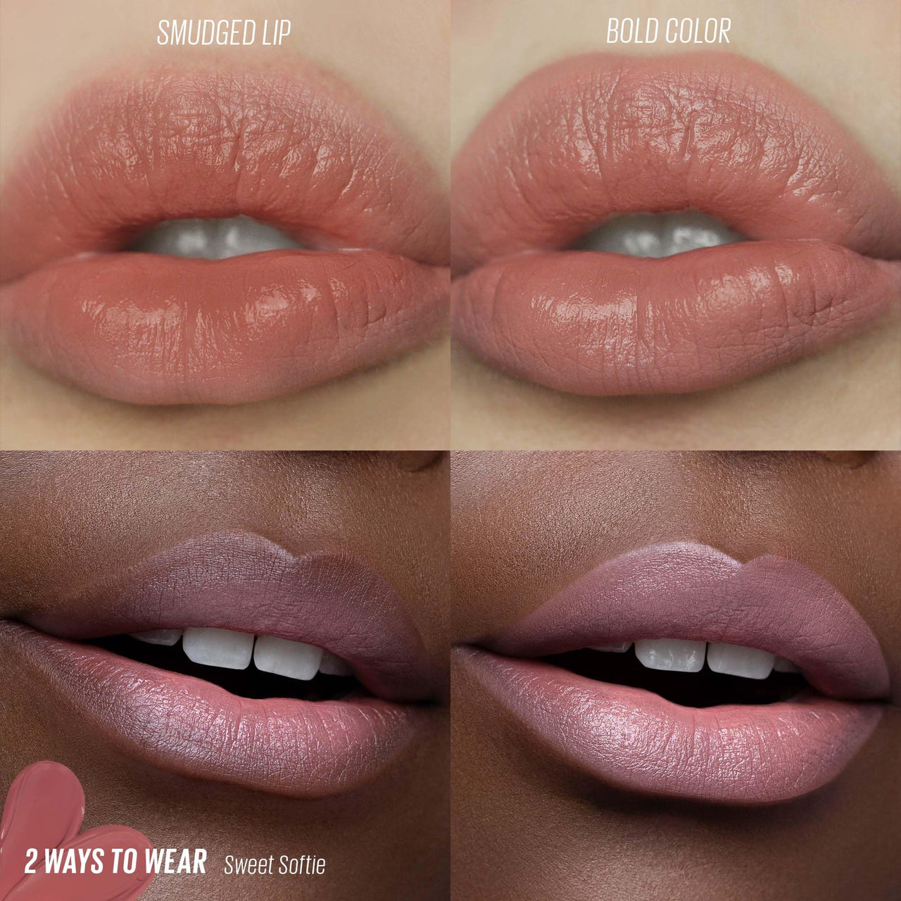 Kaja Lip Mousse - Love Swipe 02 Sweet Softie| with Raspberry Seed Oil and Vitamin E, Buildable, Blendable, Moisturizing, Velvet Finish, Weightless Texture, Deep Shades, 0.22 Oz
