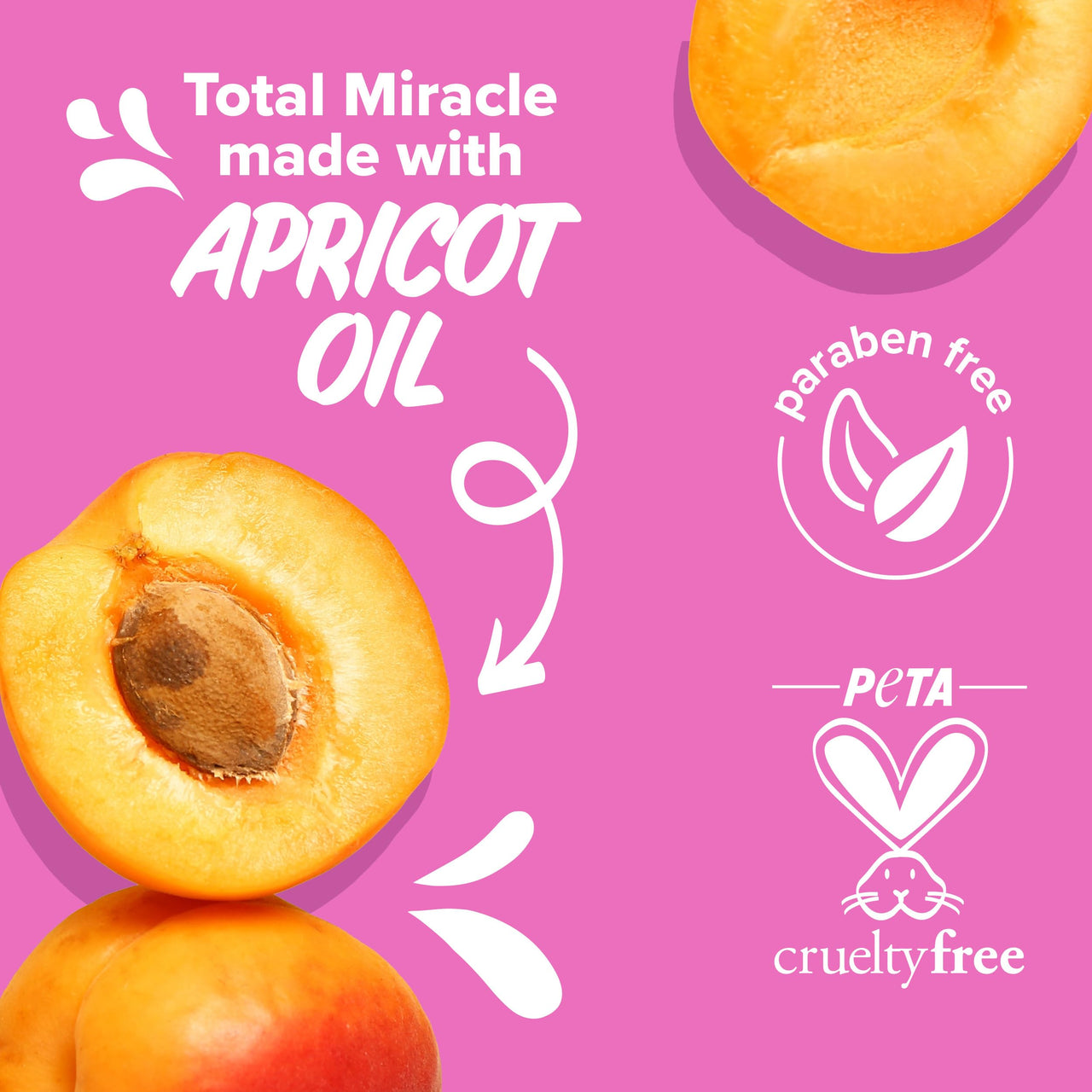 Aussie Total Miracle Hair Care Bundle: Shampoo, Conditioner, and 3 Minute Deep Treatment with Apricot & Macadamia Oil, Paraben-Free for Damaged Hair, 26.2 & 8 Fl Oz