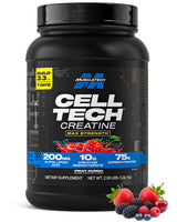 Image 1 of MuscleTech Creatine Monohydrate Powder Cell-Tech Creatine Post Workout Recovery Drink Muscle Builder For Men & Women Muscle Building Supplements Fruit Punch, 3 lbs (27 Serv)