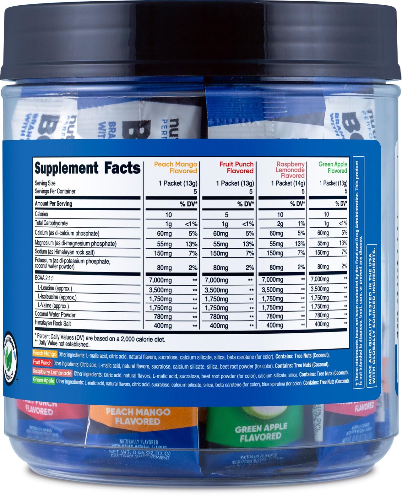 Nutricost BCAA+ Hydration Variety Pack (20 Stickpacks) - Branched Chain Amino Acids with Hydration Complex - Gluten-Free, Non-GMO