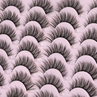 Thumbnail for False Eyelashes 14mm Faux 3D Mink Lashes Natural Look Cat Eye Wispy Lashes Pack by Kiromiro, 14 Pairs