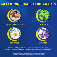 Thumbnail for MidNite Back to Sleep Low Dose, 1.5 mg Melatonin Sleep Aid, Non-Habit Forming, Herbal Dietary Supplement for Adults, Drug-Free, Gluten-Free, Lactose-Free, Vegetarian, Vegan, 30 Quick Melt Tablets