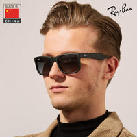 Thumbnail for Ray-Ban RB4165 JUSTIN Polarized Square Shape Sunglasses With Eyewear Kit Bundle - Low Bridge Fit - Ideal Formal and Casual Wear Square Sunglasses