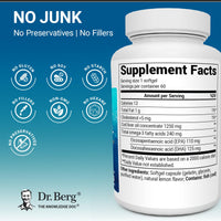 Thumbnail for Dr. Berg Omega-3 Cod Liver Fish Oil 60 Softgels – Wild-Caught Icelandic Cod – Omega 3 EPA & DHA – Heart, Brain, Immune & Eye Support* – Lemon Flavor – 4X Lab-Tested – Non-GMO, No Fillers