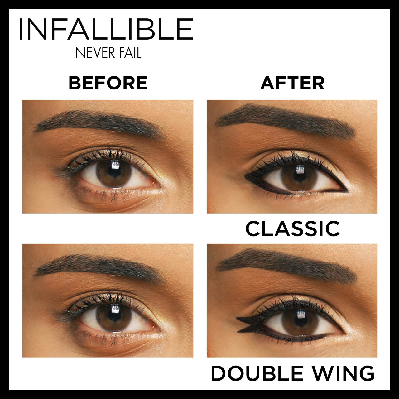 L'Oreal Paris Makeup Infallible Never Fail Original Mechanical Pencil Eyeliner with Built in Sharpener, Navy, 0.008 oz.