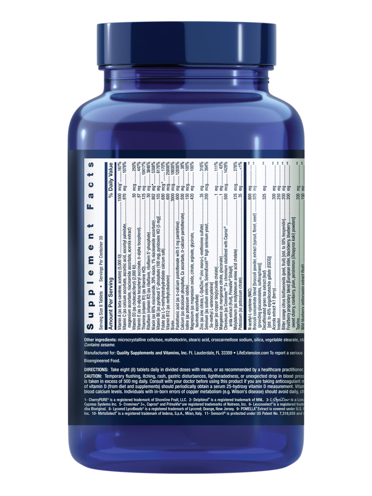 Life Extension Mix™ Tablets with Extra Niacin, high Potency, Advanced Vitamin, Mineral, Fruit & Vegetable Formula, Plus Extra B3, for Whole-Body Health, Healthy Aging, Gluten-Free, 240 Tablets