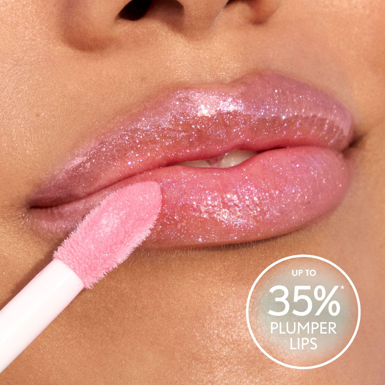 Covergirl Clean Fresh Yummy Plumper Lip Gloss, 760 Snow Place Like Home, Shiny, Vegan Formula, Easy to Apply, Minty Flavor, 0.33oz