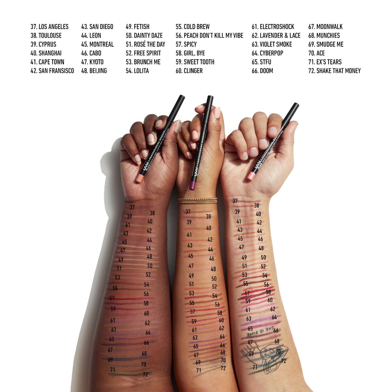 NYX PROFESSIONAL MAKEUP Suede Matte Lip Liner, Velvety-Smooth, Long-Lasting Formula For A Defined Lip Makeup Look - Brunch Me (Pink)