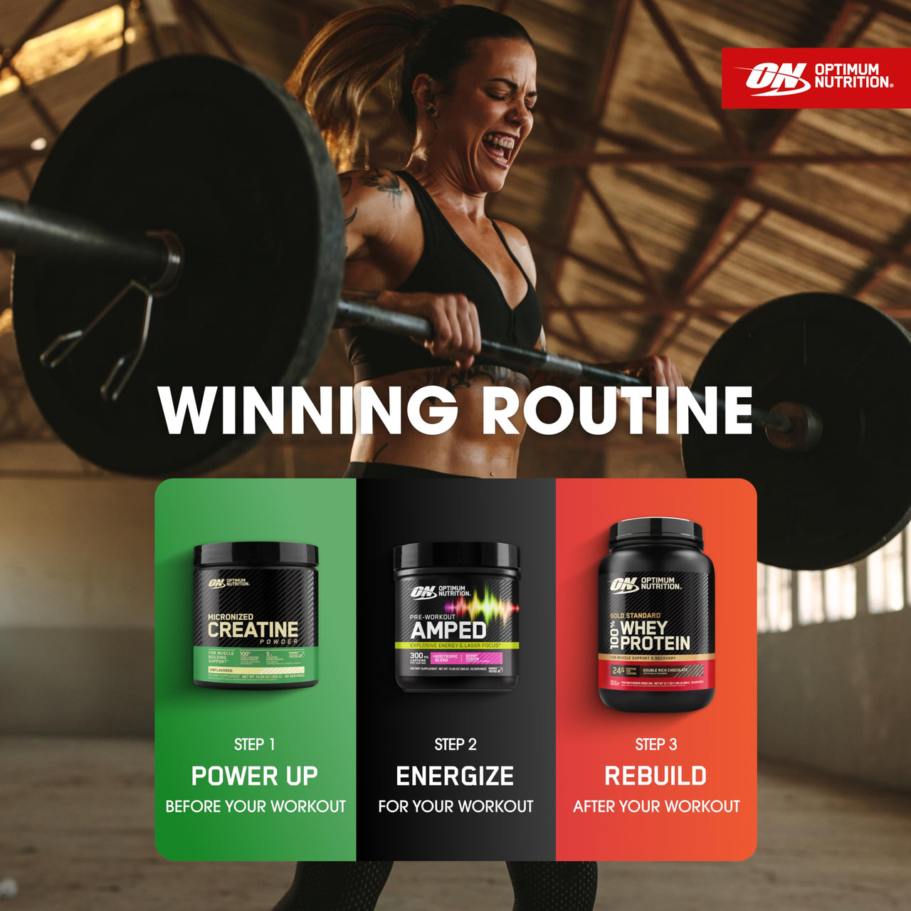 Optimum Nutrition Amped Pre-Workout, with Citrulline, Beta-Alanine, Nootropics and 300mg of Caffeine for Energy, Berry Fusion, 20 Servings (Packaging May Vary)