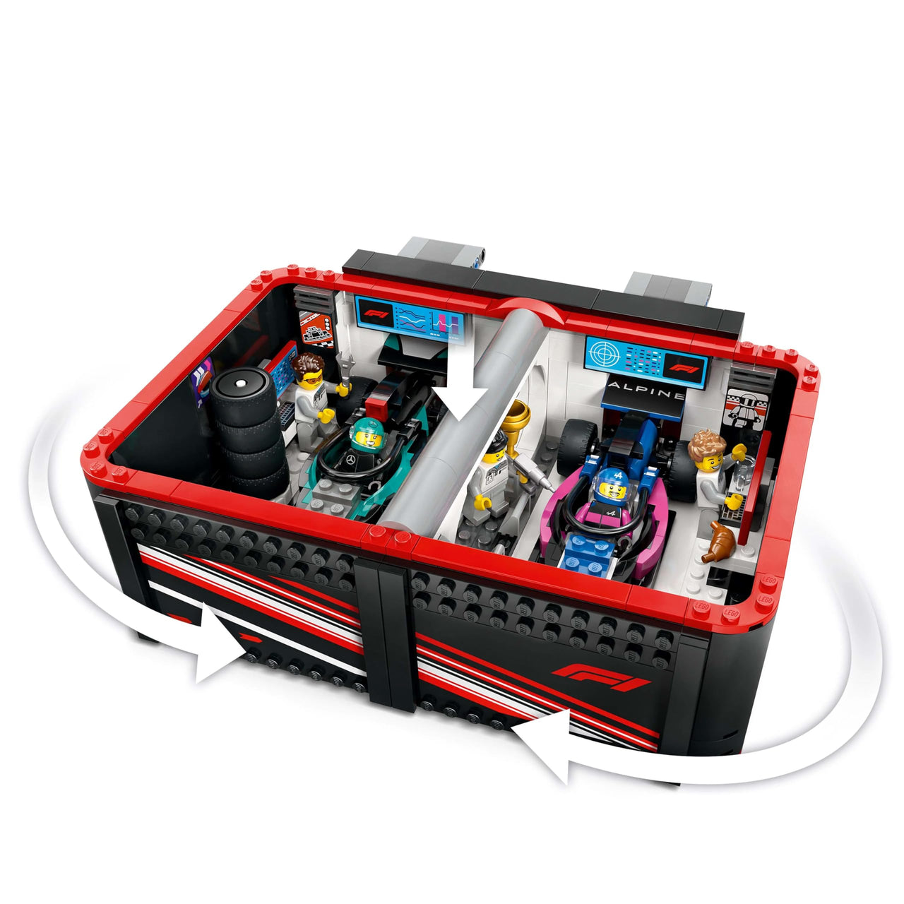 LEGO City F1(R) Mercedes-Benz AMG & Alpine Race Car Garage Toy Toy Birthday Present Block Boys Girls Children 7 Years 8 9 Years Old Elementary School Vehicle Car Mini Car 60444