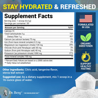 Thumbnail for Dr. Berg Zero Sugar Hydration Keto Electrolyte Powder - Enhanced w/ 1000 mg of Potassium & Real Pink Himalayan Salt (NOT Table Salt) - Tangerine Flavor Hydration Drink Mix Supplement - 50 Servings