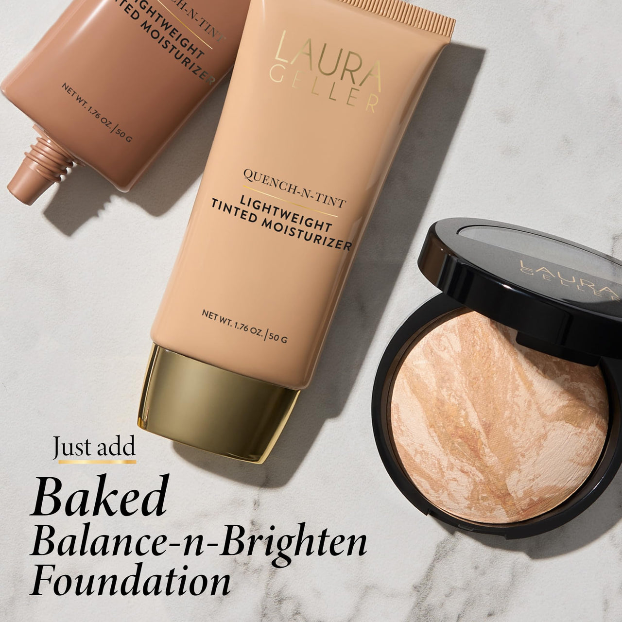 LAURA GELLER NEW YORK Quench-N-Tint Hydrating Foundation, Light Medium, 1.7 Fl Oz