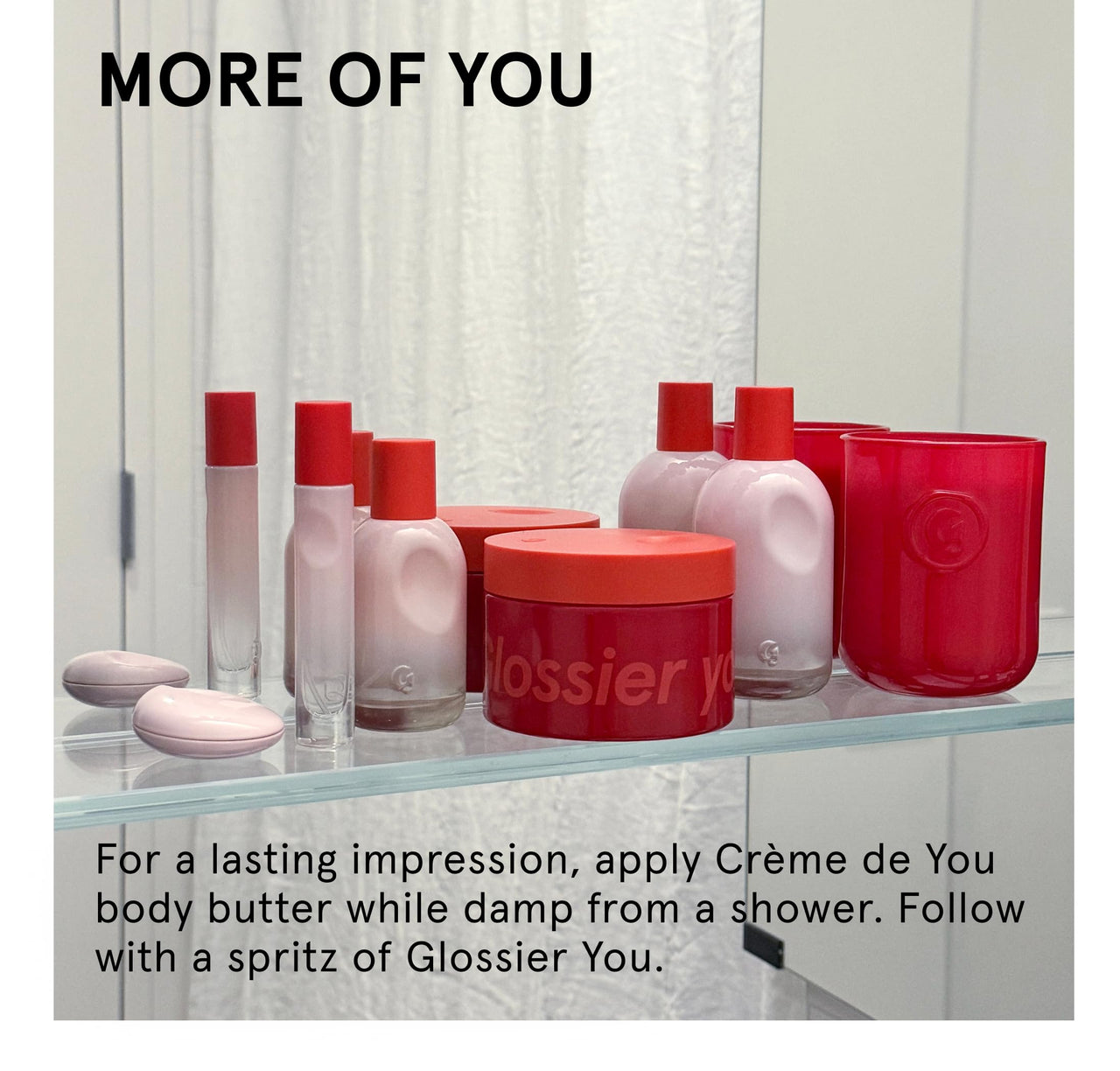Glossier Crème de You Dry-Touch Body Butter - Signature You Fragrance Scented Body Cream for Dry Skin & 24 Hour Hydration - Shea Butter & Jojoba Oil - Warm & Spicy - Dermatologist-Tested, Vegan, 215ml