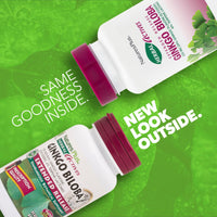 Thumbnail for NaturesPlus Herbal Actives Ginkgo Biloba, Extended Release - 60 Tablets - Vegetarian, Gluten Free - 60 Servings