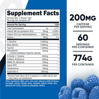 Thumbnail for Nutricost Pre-Workout Complex Powder (60 Servings, Blue Raspberry) - Pre-Workout Supplement with Beta-Alanine, Taurine & Amino Acids