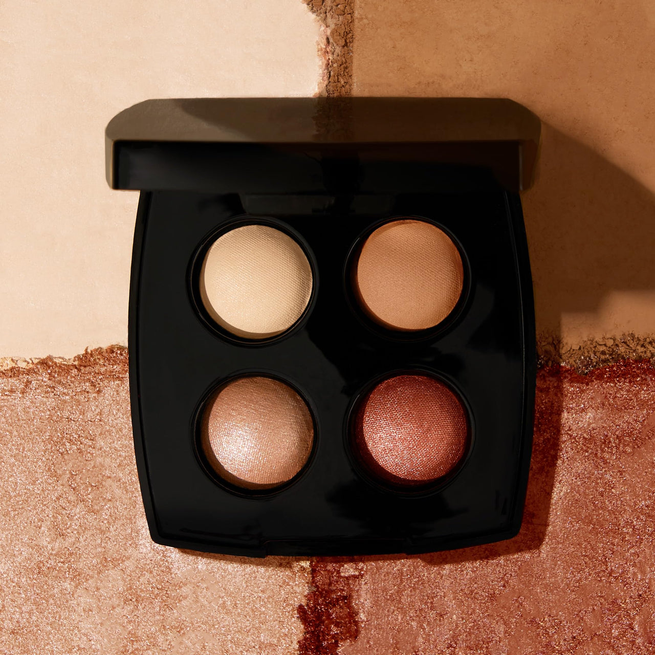 LAURA GELLER NEW YORK Baked Eyeshadow Quad, Tropic Hues - Crease & Smudge Proof - 4 Pigmented Eyeshadows - Blendable Natural Look