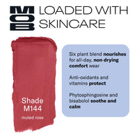 Thumbnail for MOB Beauty Soft Matte Lipstick M144 – Muted Rose | Weightless, One-Swipe Color Infused with Skincare | Vegan, Silicone-Free, Cruelty-Free Formula in a Biodegradable Capsule