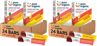 Thumbnail for Pure Organic Layered Fruit Bars, Gluten Free, Vegan Fruit Snacks, Variety Pack, 12.4oz Box (48 Bars) (Pack of 4)