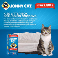 Thumbnail for Jonny Cat Litter Box Liners: Heavy Duty - Tear & Leak Resistant - Drawstring Close - Jumbo, 5 Count