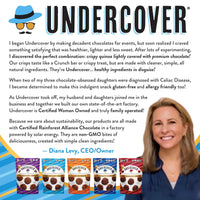 Thumbnail for Undercover Snacks Chocolate Quinoa Crisps Snacks - Dark Chocolate + Sea Salt | 70-Count, Individually Wrapped Crisps | Gluten Free, Nut-Free, Allergen Friendly, Kosher, Plant-Based, NOT AIRLINE SIZE