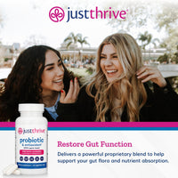 Thumbnail for Just Thrive Probiotic & Antioxidant Supplement - 100% Spore-Based Digestive and Immune Support - Gluten Free, 30 Caps
