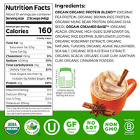 Thumbnail for Orgain Organic Vegan Protein Powder, Pumpkin Spice Seasonal Flavor - 21g of Plant Protein, 5g Prebiotic Fiber, No Lactose Ingredients, No Added Sugar, Non-GMO, For Shakes & Smoothies, 1.02 lb