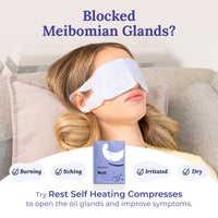Thumbnail for CorneaCare Rest: Self Heating Warm Compress for Dry Eyes | Heated Eye Mask for Fast Relief | Steam Mask for Stye Care | No Microwave or Washcloth Needed | Travel Ready Warm Compress | 30 Count