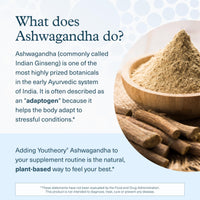 Thumbnail for Youtheory Ashwagandha - 1,000 mg - Stress Support Supplement - Cortisol Support Supplement - Gluten, Dairy & Soy Free - 60 Vegetarian Capsules