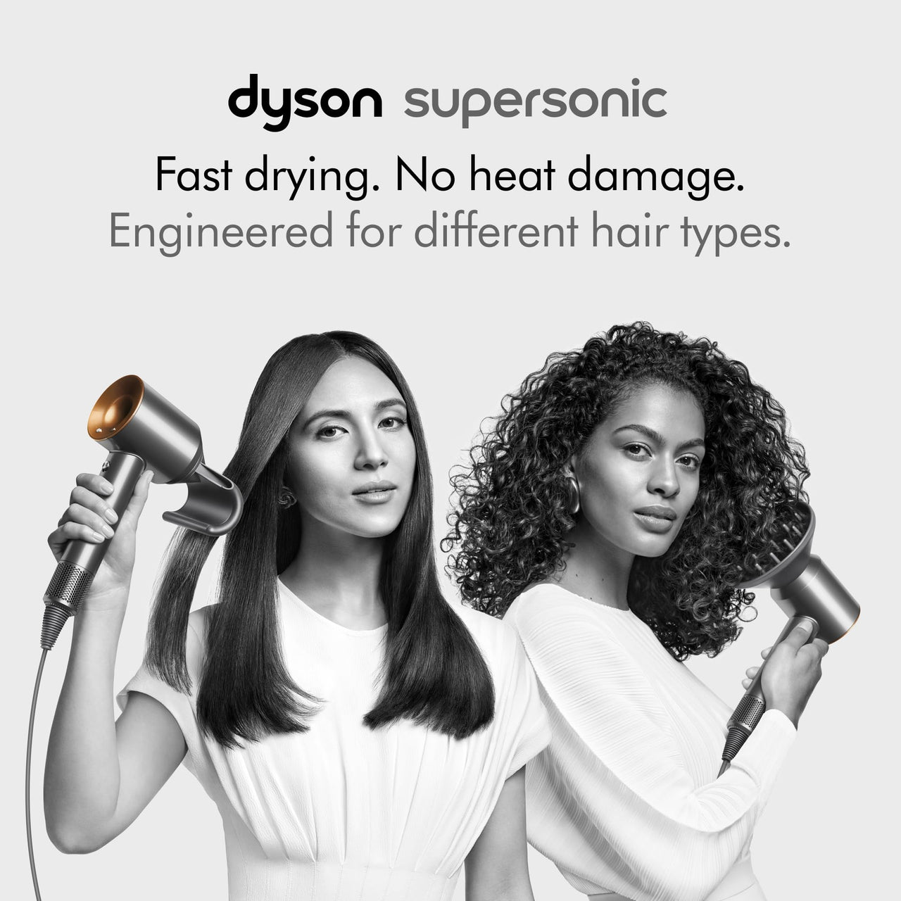 Dyson Supersonic™ Hair Dryer, No Heat Damage, 5 attachments with Diffuser & Styling Concentrator, Precision Styling Blow Dryer, All Hair Types
