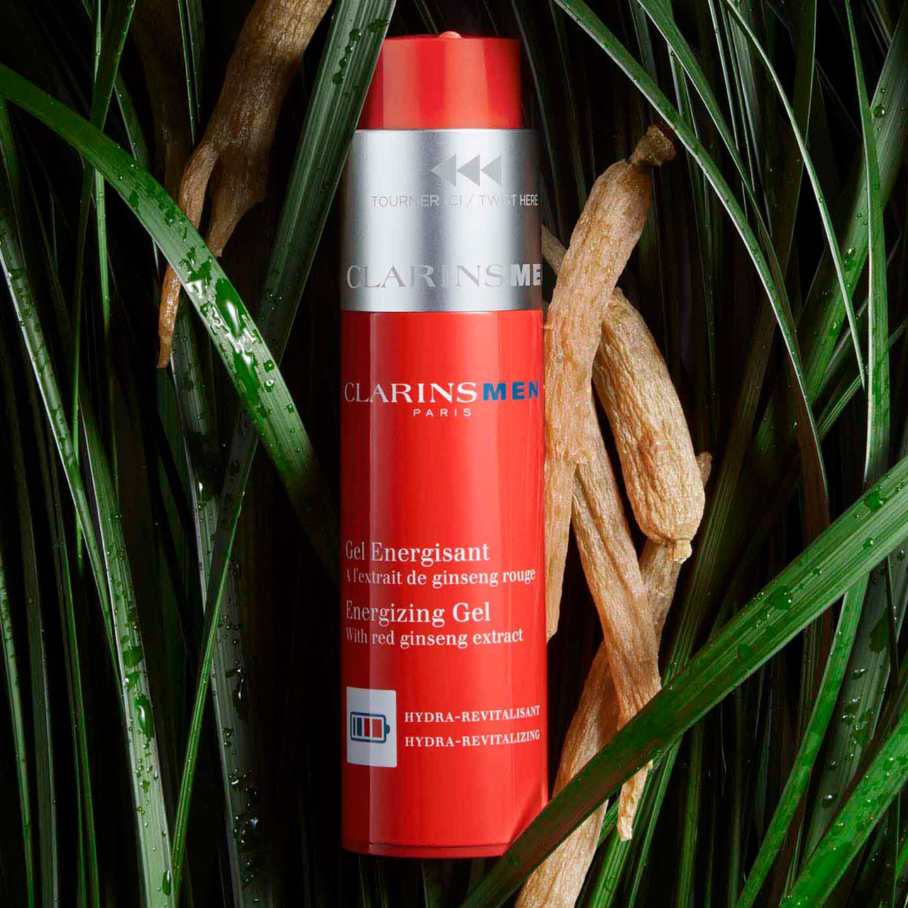CLARINSMEN Energizing Gel | Cool, Mattifying Gel Moisturizer For Men| Energizes Skin and Locks In Moisture | Mattifies and De-Shines | Invisible, Non-Sticky Texture | All Skin Types | 1.7 Ounces