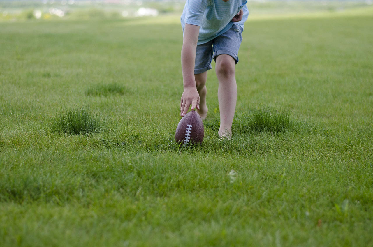 LMC Products Foam Football - 7" Easy Grip Small Football for Kids - Kids Football Youth Size - Quality Soft Foam Toddler Footballs (Brown)