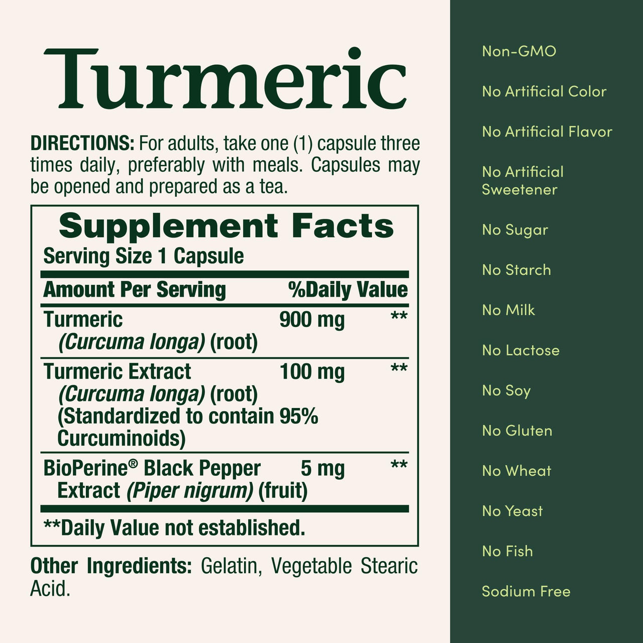 Nature's Bounty Turmeric with Black Pepper Extract, Supports Antioxidant Health, 1000mg, 60 Capsules