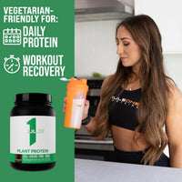 Thumbnail for Rule 1 Proteins Plant Protein - Vegan, Gluten-Free, Dairy Free, & Soy Free Protein Powder with 20g Protein per Serving (20 Servings, Dark Chocolate)