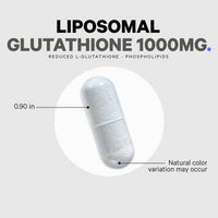 Thumbnail for Codeage Liposomal Glutathione 1000 mg Supplement, High-Potency Reduced L-Glutathione - Liposomal Delivery - Phospholipids - Non-GMO, Gluten-Free - 60 Capsules
