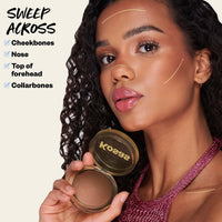 Thumbnail for Kosas Sun Show Glowy Warmth Baked Bronzer - Contouring Powder for Cheekbones, Nose & Jawline - Enriched with Concentrated Fatty Acids - Talc-Free, Vegan & Hypoallergenic - Escape