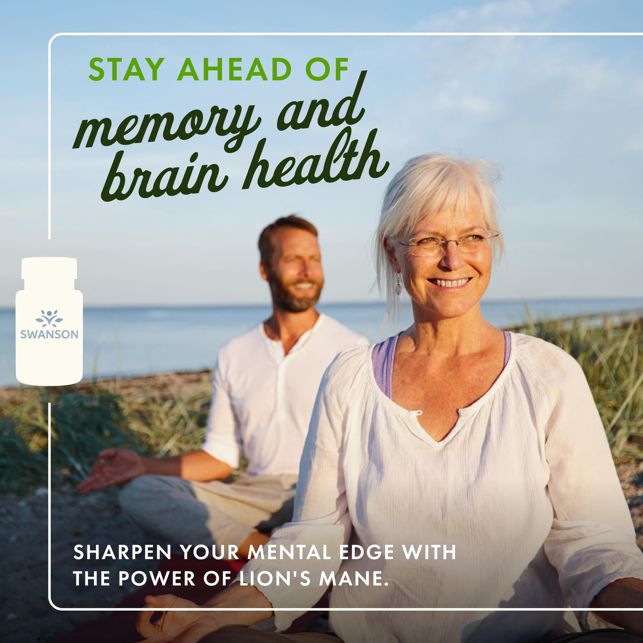 Swanson Full Spectrum Lion's Mane Mushroom - Brain Health Supplement to Support Memory, Focus & Clarity* - May Also Aid Immune, Heart & Digestive Health - Gluten-Free & Non-GMO - 60 Capsules