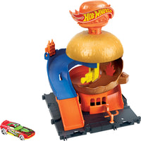 Thumbnail for Hot Wheels City Burger Drive-Thru Playset with 1 Vehicle, Connects to Other Playsets & Tracks, Gift for Kids Ages 4 to 8 Years Old