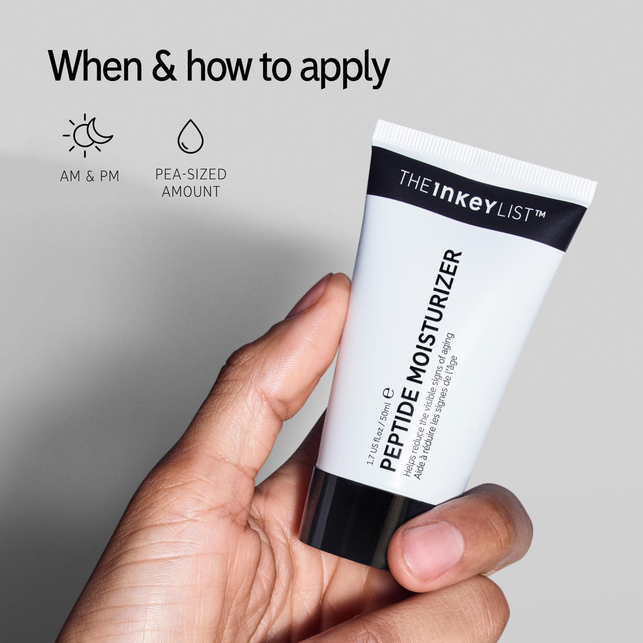 The INKEY List Peptide Moisturizer, Face Moisturizer for Dry Skin, Helps Reduce Appearance of Fine Line and Wrinkles, Hydrating Cream for Skin, 1.69 fl oz