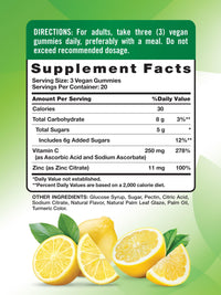Thumbnail for Nature's Truth Vitamin C Gummies with Zinc for Adults | 60 count | Immune Support | Vegan, Non GMO & Gluten Free Supplement
