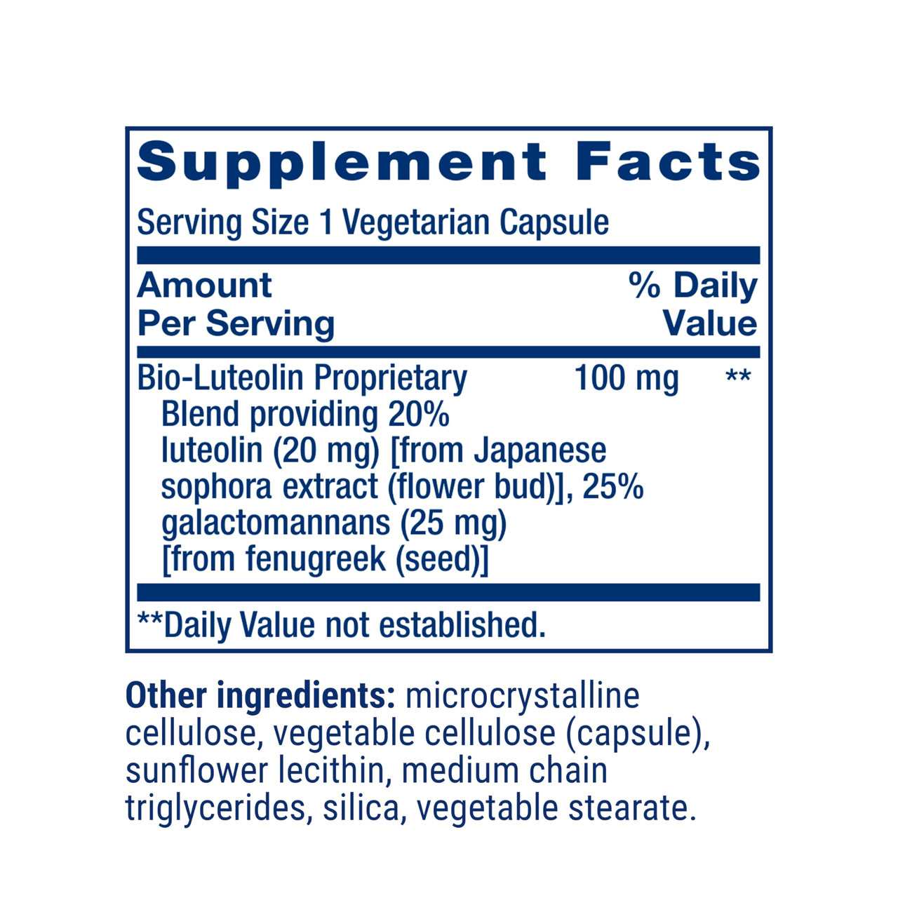 Life Extension® Bio-Luteolin™, Cellular Health, Healthy Aging, bioavailable Formula, Luteolin, Fenugreek Fiber, Gluten Free, Non-GMO, Vegetarian, 30 Capsules