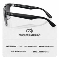 Thumbnail for Ray-Ban RB4487 STEVE Square Shaped Non-Polarized Sunglasses for Men & Women – Includes Official RAYBAN Eyewear Kit – Ideal Formal & Casual Wear Sunglasses – Grey Lens