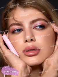 Thumbnail for SHEGLAM Crystal Jelly Glaze Stick Eye Shadow Stick Eyeliner Brightener Pencil Crayon with Brush Easy to Blend Long Lasting Shimmer Eyeshadow-Lilac Luster
