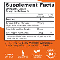 Thumbnail for Qunol Turmeric Curcumin with Black Pepper & Ginger, 2400mg Turmeric Extract with 95% Curcuminoids, Extra Strength Supplement, Enhanced Absorption, Joint Support Supplement, 105 Count
