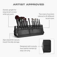 Thumbnail for Morphe MUA Life Makeup Brushes - 20 Piece Makeup Brush Set of Eye and Face Brushes - Made with Synthetic Bristles and Includes Carrying Case (20 Count)