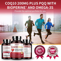 Thumbnail for ZEBORA CoQ10-200mg-Softgels with PQQ, BioPerine & Omega-3, 120 Servings Coenzyme Q10(Ubiquinone) Supplement for High-Absorption, Powerful-Antioxidant, Support Heart & Energy-Production