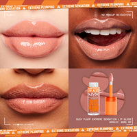 Thumbnail for NYX PROFESSIONAL MAKEUP Duck Plump High Pigment Lip Gloss, Lip Plumper Gloss with Spicy Ginger - Bangin Bare