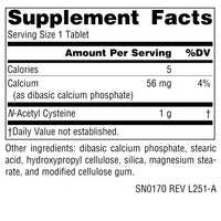 Thumbnail for Source Naturals N-Acetyl Cysteine Antioxidant Support, Dietary Supplement that Supports Respiratory Health* - 1000 mg -120 Tablets