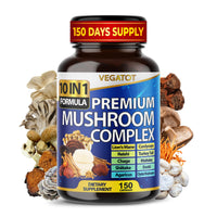Thumbnail for 10 in 1 High Strength Mushroom Supplement - Lions Mane, Cordyceps, Reishi - Brain Supplements for Memory and Focus ** 5-Month Supply