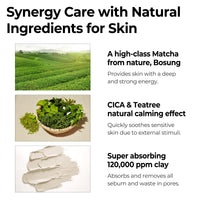Thumbnail for SOME BY MI Super Matcha Pore Clean Clay Mask - 3.52Oz, 100g - Made from Match Water for Sensitive Skin - Skin Moisturizing Effect with Sebum and Pore Care - Korean Skin Care